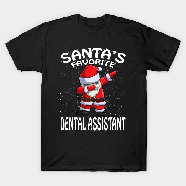 Santas Favorite Dental Assistant Christmas T-Shirt by intelus